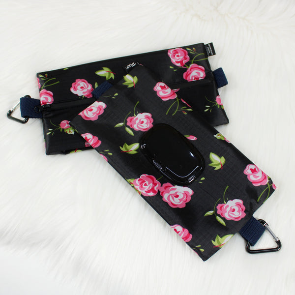 Scattered Roses - Wet and Dry Tissue Pouch (LARGE)