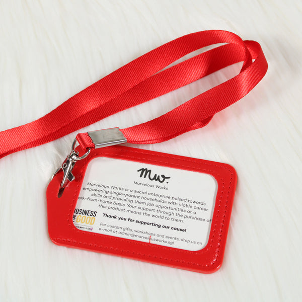 Red - ID Cardholder With Lanyard