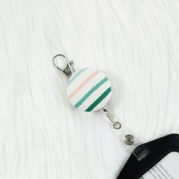 Colourful Stripes Retractable Badge Reel Only