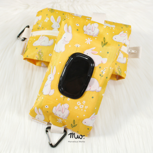 Bunnies Sunshine - Wet and Dry Tissue Pouch (LARGE)