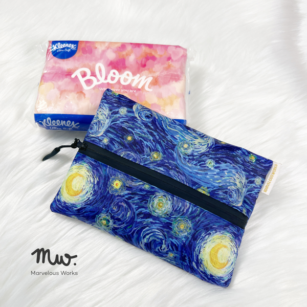 Starry Night PVC - Dry Travel Sized Tissue Pack Pouch Holder