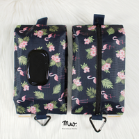 Flamingo Palm - Wet and Dry Tissue Pouch (LARGE)