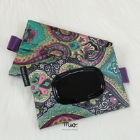 Paisley Black 2.0 - Wet and Dry Tissue Pouch (SMALL)