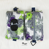 Paisley Green Purple - Wet and Dry Tissue Pouch (LARGE)