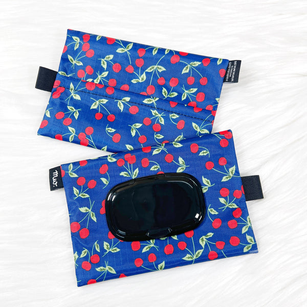 Cherry Navy 2.0 - Wet and Dry Tissue Pouch (SMALL)