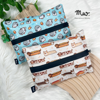 MW X Pigeoncrafts - Long Dogs PVC Dry Travel Sized Tissue Pack Pouch Holder