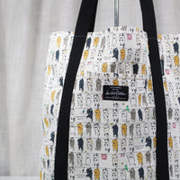 PRE-ORDER Pocket Tote Bag - Neko Clothesline Natural