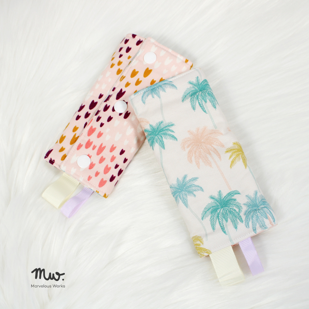 Coconut Trees / Hearts (Narrow) - INSTOCK Reversible Straight Drool Pa ...
