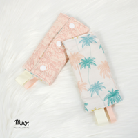 Coconut Trees / Peach (Narrow) - INSTOCK Reversible Straight Drool Pads