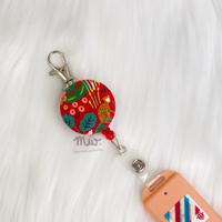 Menagerie Jungle Red Retractable Badge Reel Only