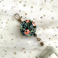 Rosa Black Retractable Badge Reel Only