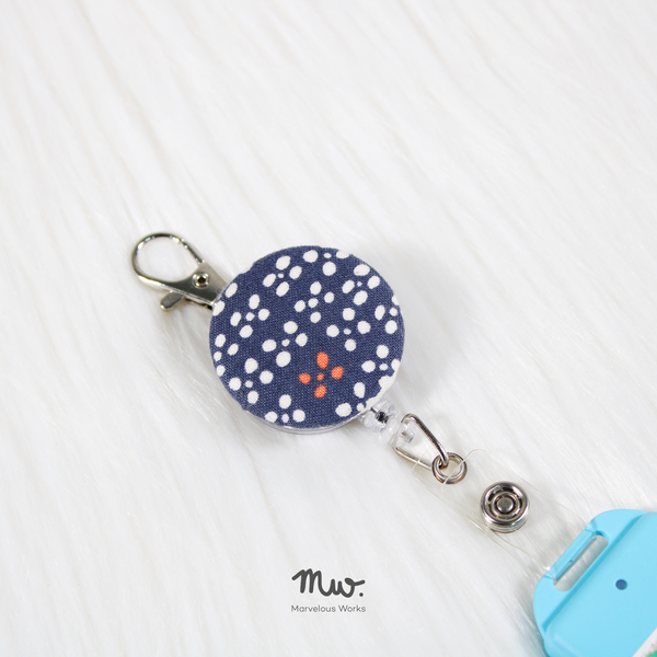 Dotted Retractable Badge Reel Only