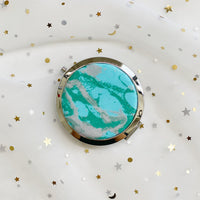 Oceanic (Silver) - Compact Pocket Mirror
