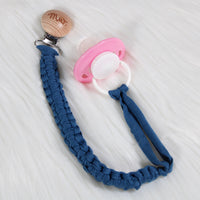 Lake Blue - INSTOCK Braided Pacifier Clip