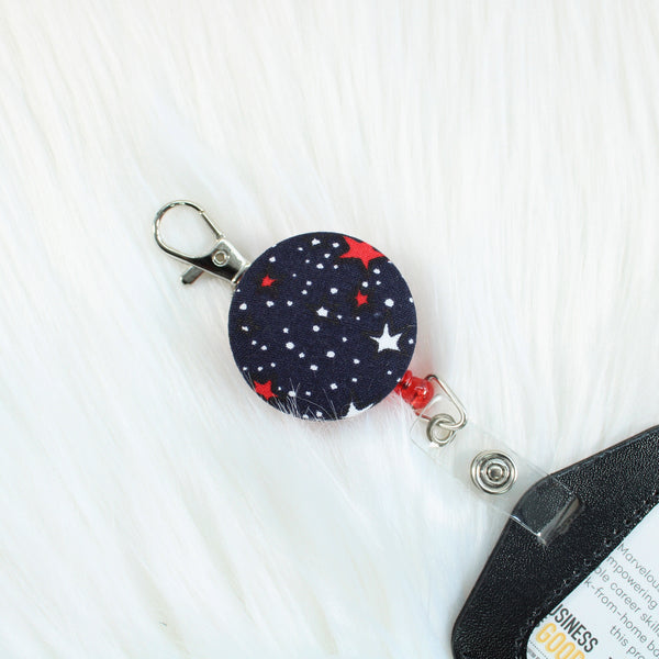 4th of July Retractable Badge Reel Only