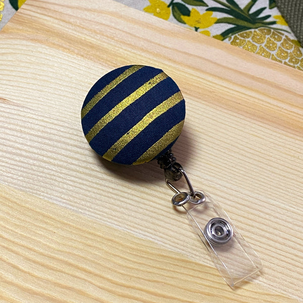 Gold Stripes Retractable Badge Reel Only