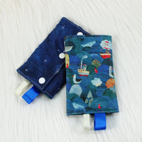 Lighthouse Whales / Midnight - INSTOCK Reversible Straight Drool Pads